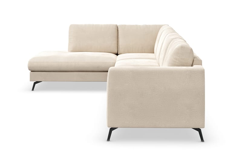 Ocean Lyx 4-sits Vänstervänd L-formad Schäslongsoffa i Sammet - Beige - Möbler - Vardagsrum - Soffor - Divansoffa & schäslong