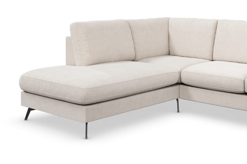 Ocean Lyx 4-sits Vänstervänd L-formad Schäslongsoffa i Tyg - Beige - Möbler - Vardagsrum - Soffor - Divansoffa & schäslong