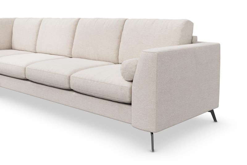 Ocean Lyx 4-sits Vänstervänd L-formad Schäslongsoffa i Tyg - Beige - Möbler - Vardagsrum - Soffor - Divansoffa & schäslong