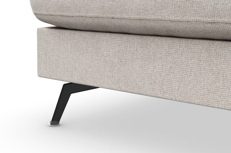 Ocean Lyx 4-sits Vänstervänd L-formad Schäslongsoffa i Tyg - Beige - Möbler - Vardagsrum - Soffor - Divansoffa & schäslong