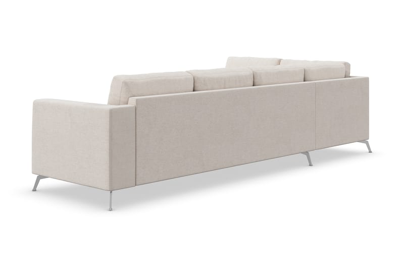 Ocean Lyx 4-sits Vänstervänd L-formad Schäslongsoffa i Tyg - Beige - Möbler - Vardagsrum - Soffor - Divansoffa & schäslong