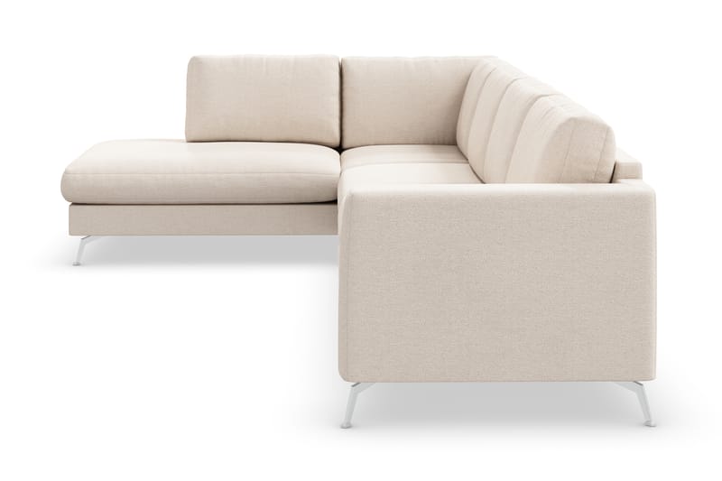 Ocean Lyx 4-sits Vänstervänd L-formad Schäslongsoffa i Tyg - Beige - Möbler - Vardagsrum - Soffor - Divansoffa & schäslong