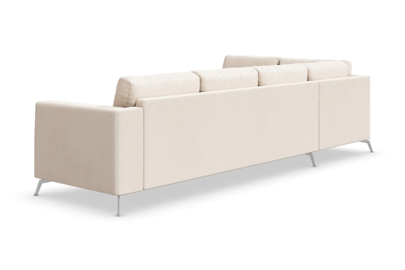 Ocean Lyx 4-sits Vänstervänd L-formad Schäslongsoffa i Tyg - Beige - Möbler - Vardagsrum - Soffor - Divansoffa & schäslong