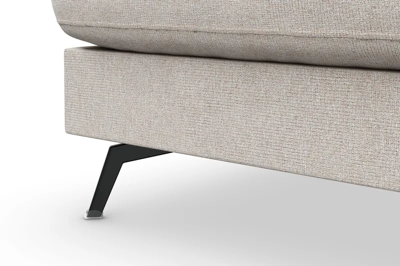 Ocean Lyx 4-sits Vänstervänd L-formad Schäslongsoffa i Tyg - Beige - Möbler - Vardagsrum - Soffor - Divansoffa & schäslong