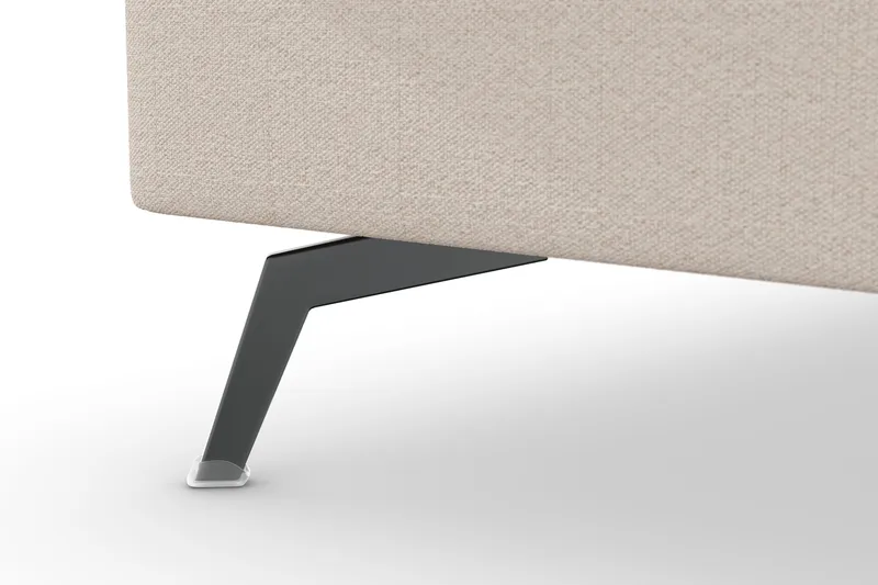 Ocean Lyx 4-sits Vänstervänd L-formad Schäslongsoffa i Tyg - Beige - Möbler - Vardagsrum - Soffor - Divansoffa & schäslong