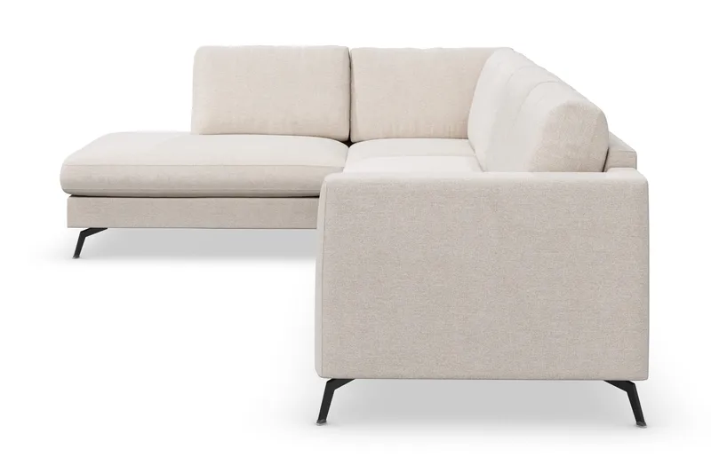 Ocean Lyx 4-sits Vänstervänd L-formad Schäslongsoffa i Tyg - Beige - Möbler - Vardagsrum - Soffor - Divansoffa & schäslong