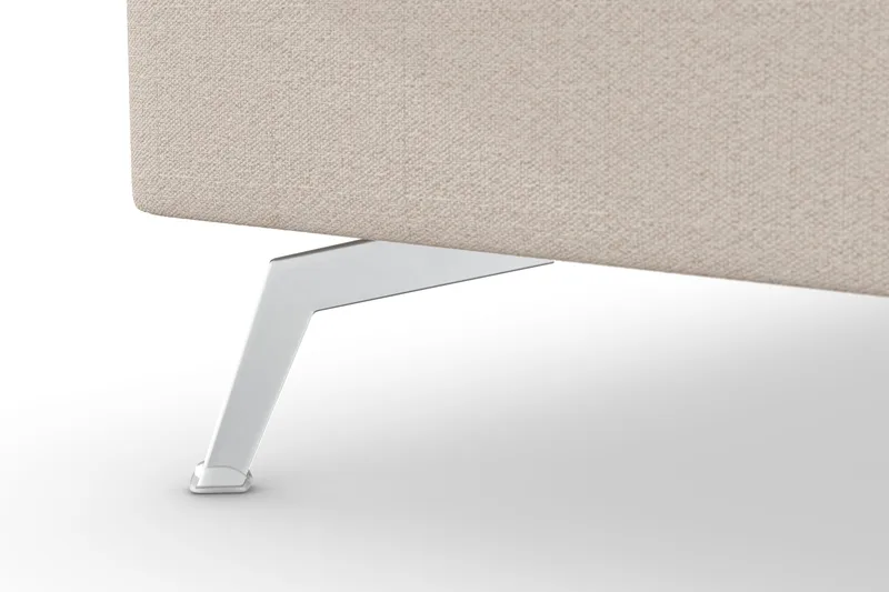 Ocean Lyx 4-sits Vänstervänd L-formad Schäslongsoffa i Tyg - Beige - Möbler - Vardagsrum - Soffor - Divansoffa & schäslong