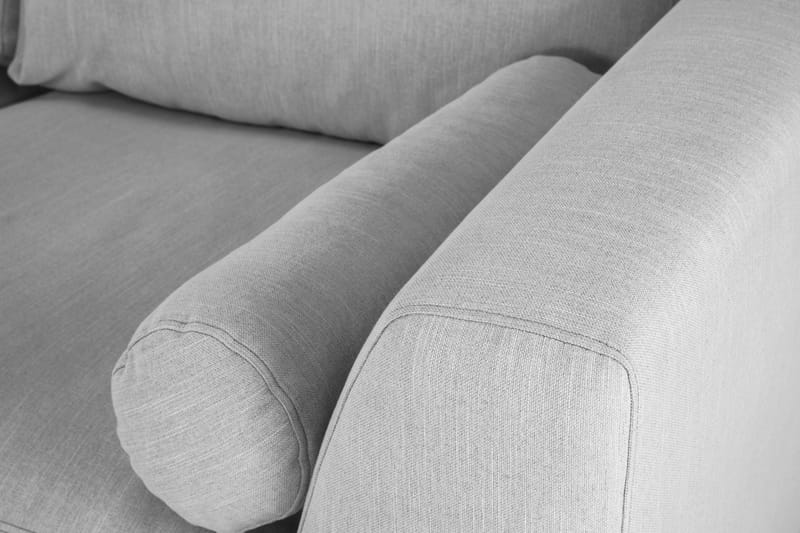 Ocean Lyx 4-sits Vänstervänd L-formad Schäslongsoffa i Tyg - Grå - Möbler - Vardagsrum - Soffor - Divansoffa & schäslong