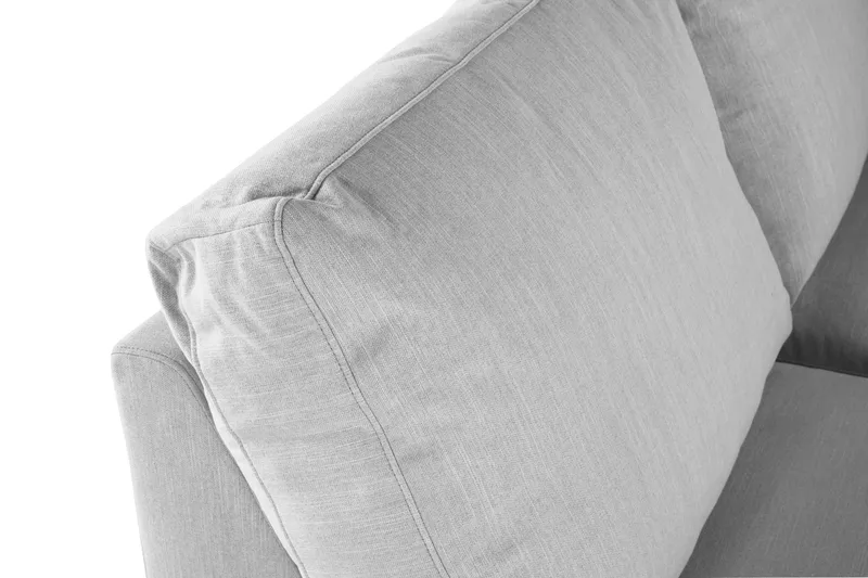 Ocean Lyx 4-sits Vänstervänd L-formad Schäslongsoffa i Tyg - Grå - Möbler - Vardagsrum - Soffor - Divansoffa & schäslong