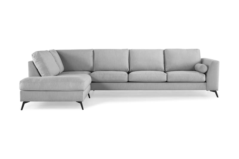 Ocean Lyx 4-sits Vänstervänd L-formad Schäslongsoffa i Tyg - Grå - Möbler - Vardagsrum - Soffor - Divansoffa & schäslong