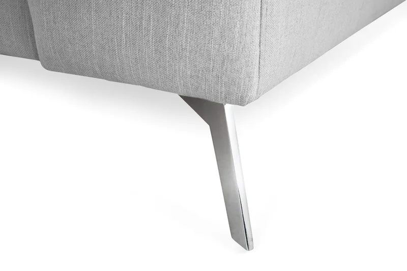 Ocean Lyx 4-sits Vänstervänd L-formad Schäslongsoffa i Tyg - Grå - Möbler - Vardagsrum - Soffor - Divansoffa & schäslong