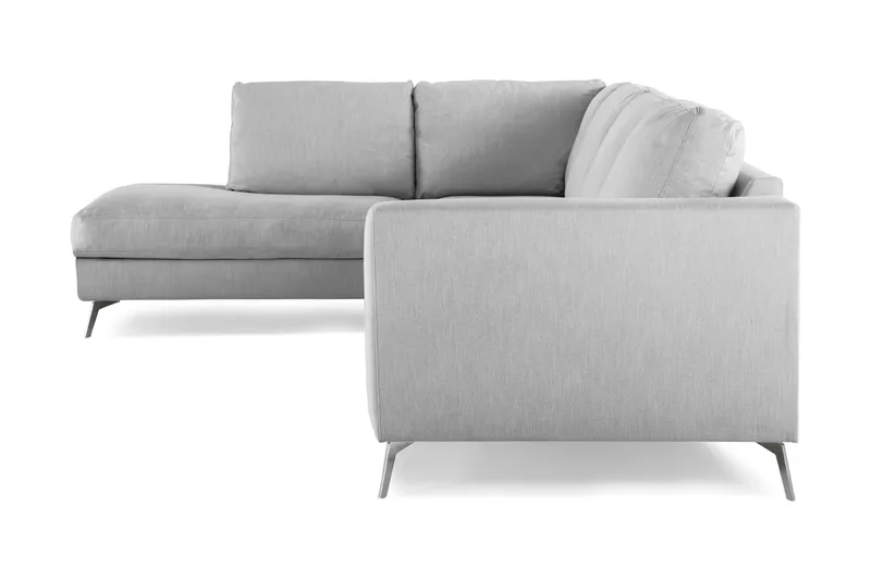 Ocean Lyx 4-sits Vänstervänd L-formad Schäslongsoffa i Tyg - Grå - Möbler - Vardagsrum - Soffor - Divansoffa & schäslong