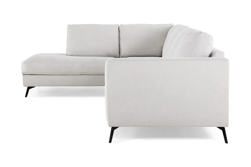 Ocean Lyx 4-sits Vänstervänd L-formad Schäslongsoffa i Tyg - Ljusgrå - Möbler - Vardagsrum - Soffor - Divansoffa & schäslong