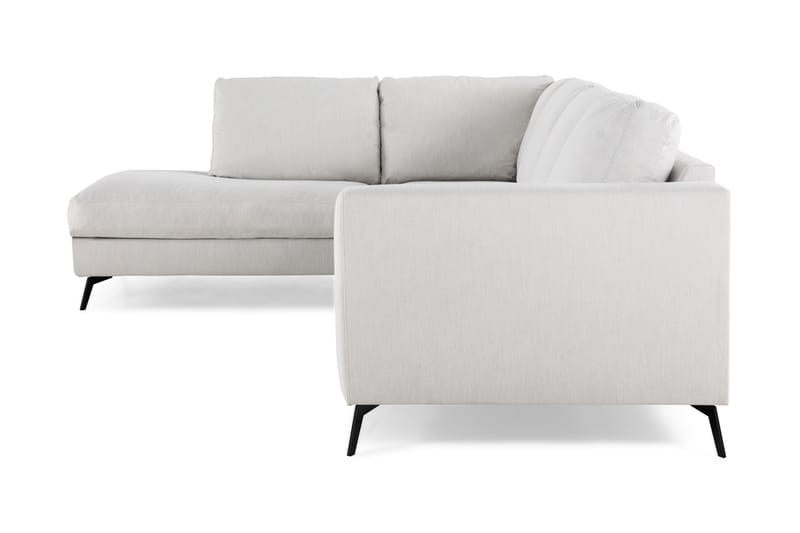 Ocean Lyx 4-sits Vänstervänd L-formad Schäslongsoffa i Tyg - Ljusgrå - Möbler - Vardagsrum - Soffor - Divansoffa & schäslong