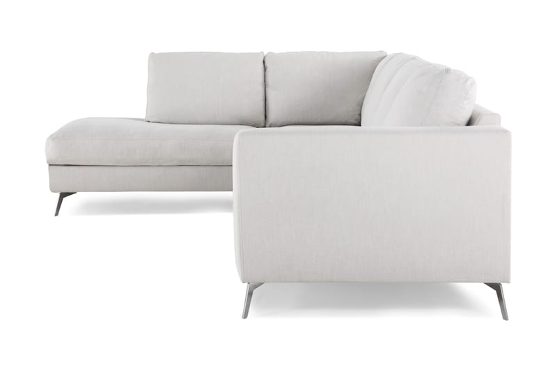Ocean Lyx 4-sits Vänstervänd L-formad Schäslongsoffa i Tyg - Ljusgrå - Möbler - Vardagsrum - Soffor - Divansoffa & schäslong