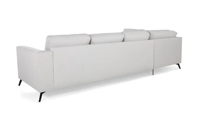 Ocean Lyx 4-sits Vänstervänd L-formad Schäslongsoffa i Tyg - Ljusgrå - Möbler - Vardagsrum - Soffor - Divansoffa & schäslong