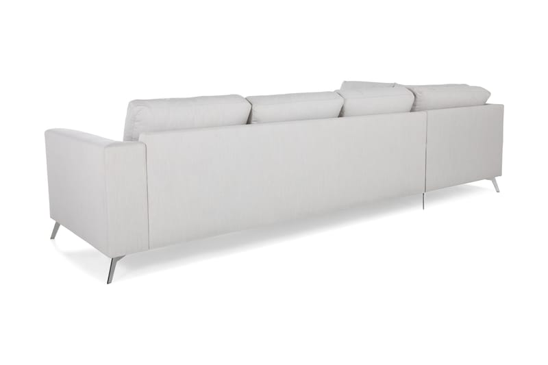Ocean Lyx 4-sits Vänstervänd L-formad Schäslongsoffa i Tyg - Ljusgrå - Möbler - Vardagsrum - Soffor - Divansoffa & schäslong