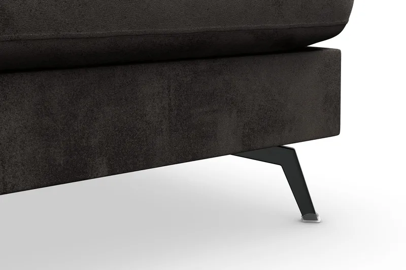 Ocean Lyx 5-sits Högervänd L-formad Schäslongsoffa i Sammet - Mörkgrå - Möbler - Vardagsrum - Soffor - Divansoffa & schäslong