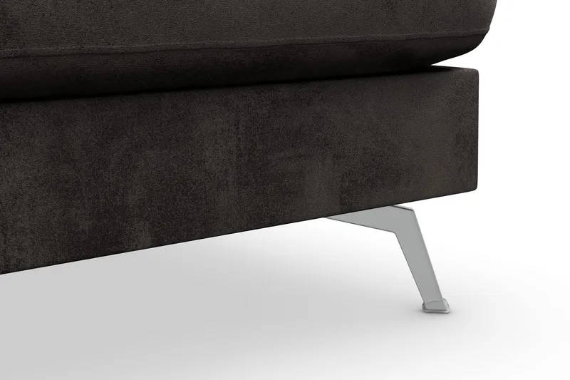 Ocean Lyx 5-sits Högervänd L-formad Schäslongsoffa i Sammet - Mörkgrå - Möbler - Vardagsrum - Soffor - Divansoffa & schäslong