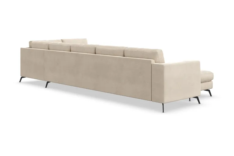 Ocean Lyx U-soffa med Schäslong Höger - Beige - Möbler - Vardagsrum - Soffor - Sammetssoffor
