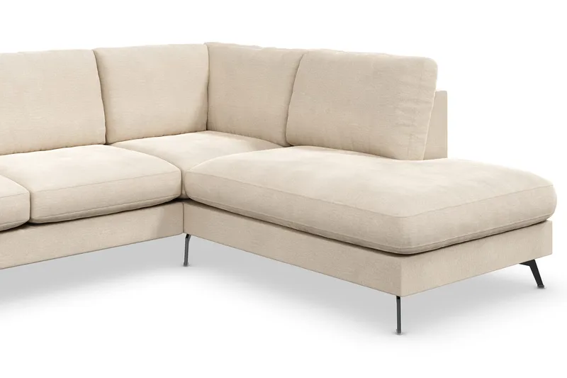 Ocean Lyx U-soffa med Schäslong Höger - Beige - Möbler - Vardagsrum - Soffor - Sammetssoffor