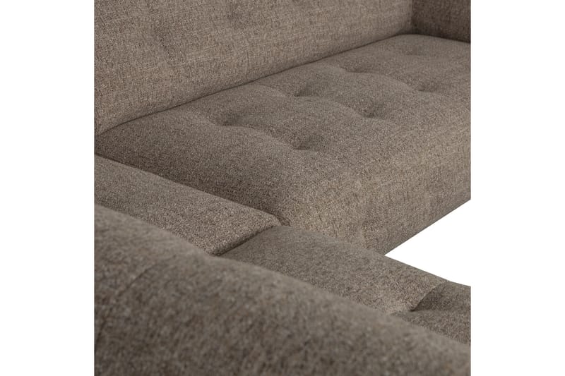 OKSHATINE Soffa med Schäslong 3-sits Mörkbrun - Möbler - Vardagsrum - Soffor - Divansoffa & schäslong