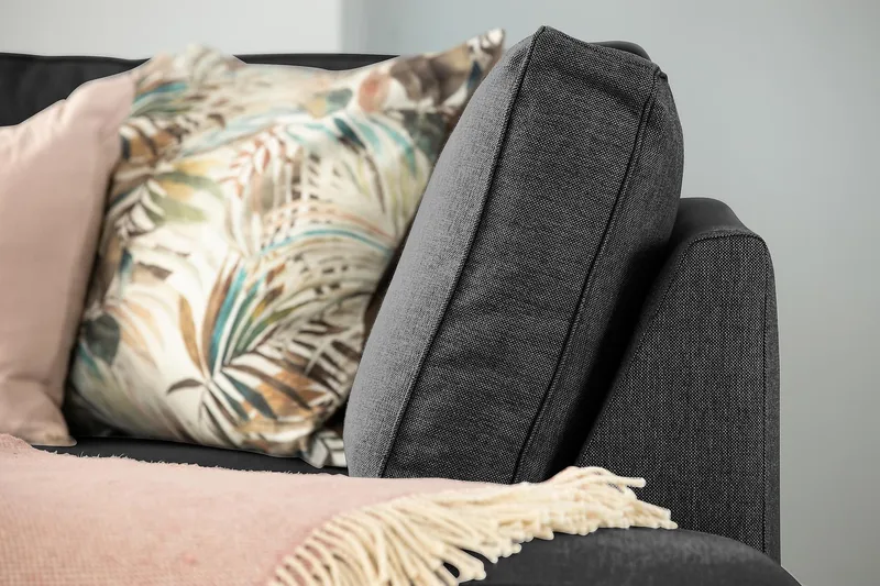 Optus 3-sits Soffa med Schäslong Höger - Mörkgrå - Möbler - Vardagsrum - Soffor - Divansoffa & schäslong