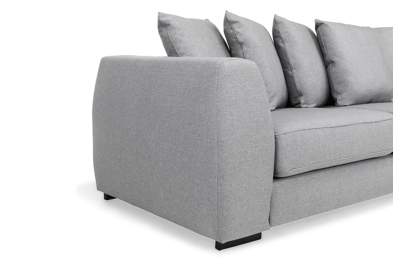 Optus 4-sits Högervänd L-formad Schäslongsoffa i Tyg inkl Kuvertkuddar - Ljusgrå - Möbler - Vardagsrum - Soffor - Divansoffa & schäslong