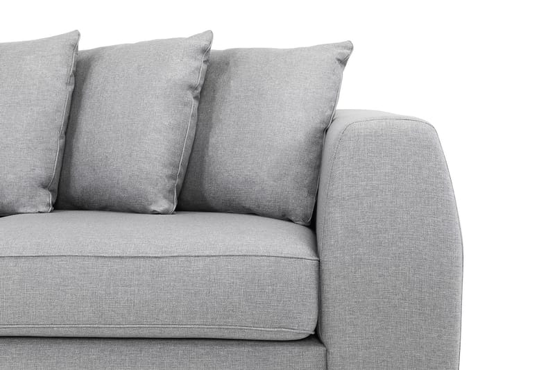Optus 4-sits Vänstervänd L-formad Schäslongsoffa i Tyg inkl Kuvertkuddar - Ljusgrå - Möbler - Vardagsrum - Soffor - Divansoffa & schäslong