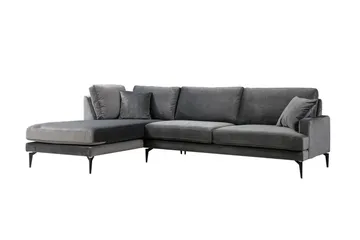 Ostberg Hörnsoffa med Divan Vänster - Svart - Möbler - Vardagsrum - Soffor - Divansoffa & schäslong