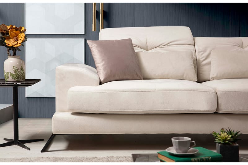 PEGG Divansoffa Höger Beige/Svart - Möbler - Vardagsrum - Soffor - Divansoffa & schäslong