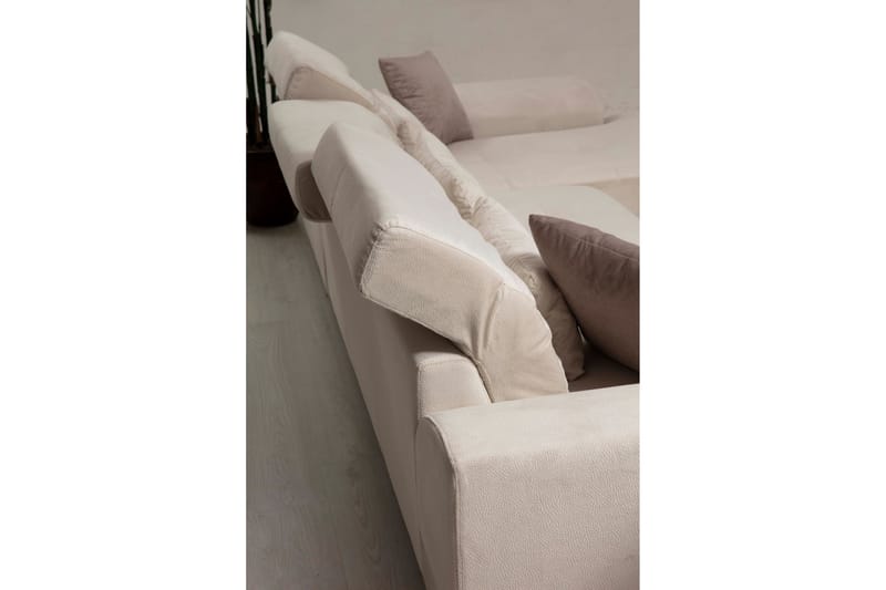 PEGG Divansoffa Höger Beige/Svart - Möbler - Vardagsrum - Soffor - Divansoffa & schäslong