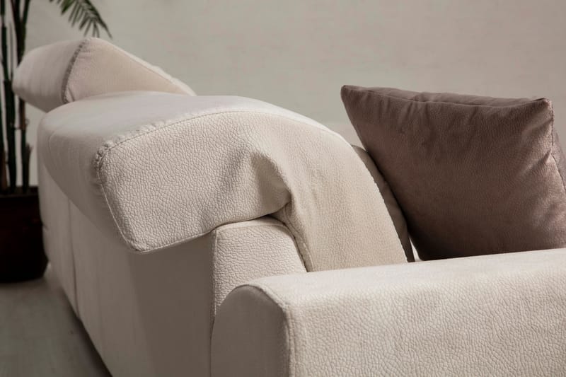PEGG Divansoffa Höger Beige/Svart - Möbler - Vardagsrum - Soffor - Divansoffa & schäslong