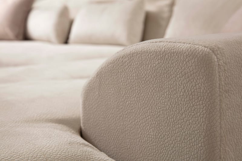 PEGG Divansoffa Höger Beige/Svart - Möbler - Vardagsrum - Soffor - Divansoffa & schäslong