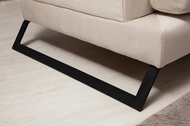 PEGG Divansoffa Höger Beige/Svart - Möbler - Vardagsrum - Soffor - Divansoffa & schäslong