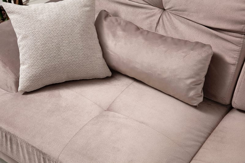 PEGG Divansoffa Vänster Beige/Svart - Möbler - Vardagsrum - Soffor - Divansoffa & schäslong