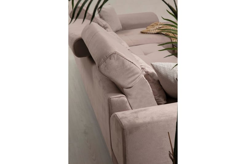 PEGG Divansoffa Vänster Beige/Svart - Möbler - Vardagsrum - Soffor - Divansoffa & schäslong