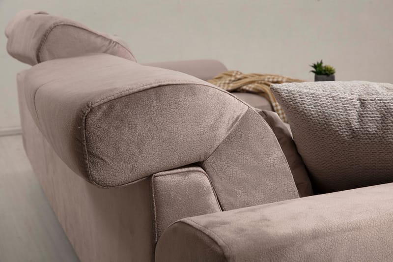 PEGG Divansoffa Vänster Beige/Svart - Möbler - Vardagsrum - Soffor - Divansoffa & schäslong
