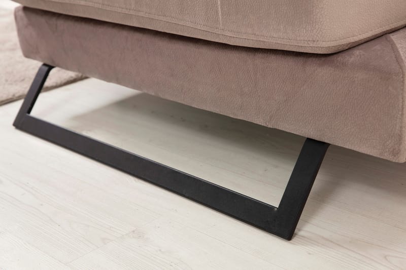 PEGG Divansoffa Vänster Beige/Svart - Möbler - Vardagsrum - Soffor - Divansoffa & schäslong