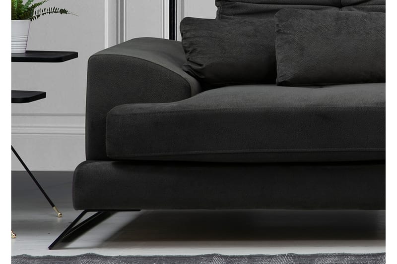 PEGG Hörnsoffa med Divan Höger Svart - Möbler - Vardagsrum - Soffor - Divansoffa & schäslong