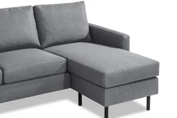 Peppe 3-sits Vändbar L-formad Divansoffa i Tyg - Ljusgrå - Möbler - Vardagsrum - Soffor - Divansoffa & schäslong