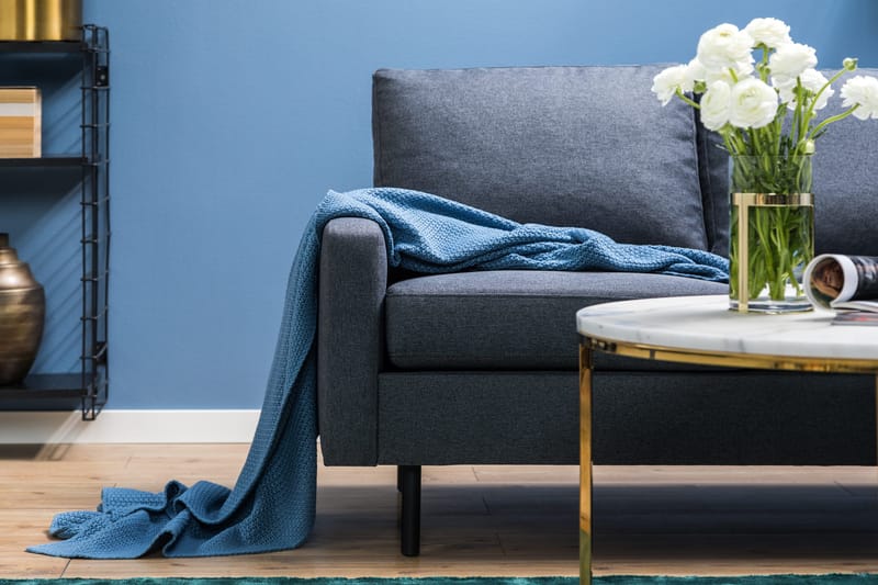 Peppe 3-sits Vändbar L-formad Divansoffa i Tyg - Mörkgrå - Möbler - Vardagsrum - Soffor - Divansoffa & schäslong