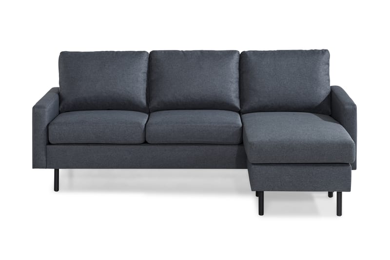 Peppe 3-sits Vändbar L-formad Divansoffa i Tyg - Mörkgrå - Möbler - Vardagsrum - Soffor - Divansoffa & schäslong