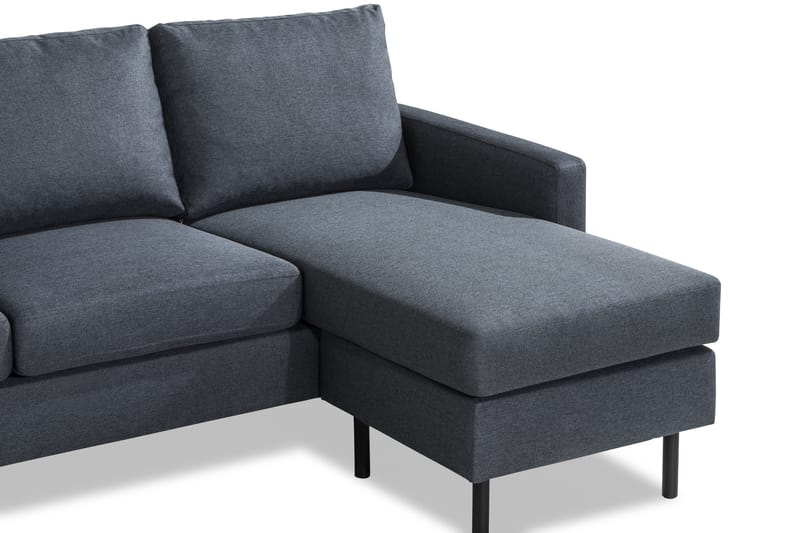 Peppe 3-sits Vändbar L-formad Divansoffa i Tyg - Mörkgrå - Möbler - Vardagsrum - Soffor - Divansoffa & schäslong