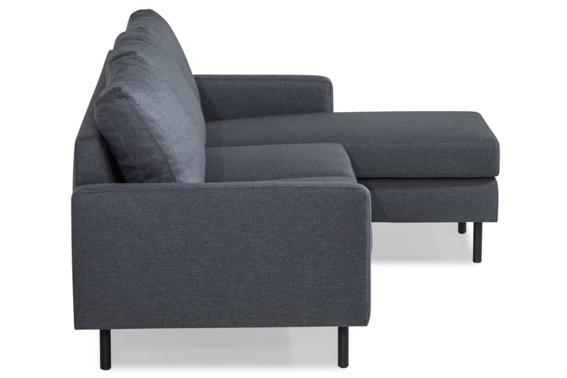 Peppe 3-sits Vändbar L-formad Divansoffa i Tyg - Mörkgrå - Möbler - Vardagsrum - Soffor - Divansoffa & schäslong