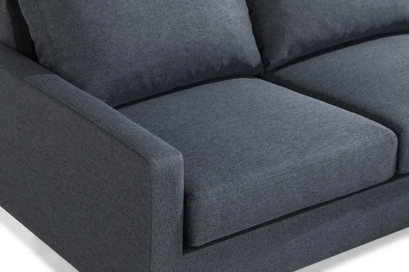 Peppe 3-sits Vändbar L-formad Divansoffa i Tyg - Mörkgrå - Möbler - Vardagsrum - Soffor - Divansoffa & schäslong