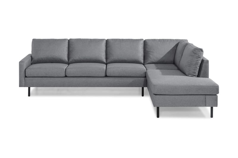 Peppe 4-sits Högervänd L-formad Schäslongsoffa i Tyg - Ljusgrå - Möbler - Vardagsrum - Soffor - Divansoffa & schäslong