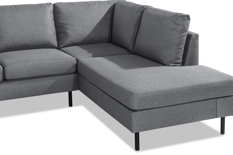 Peppe 4-sits Högervänd L-formad Schäslongsoffa i Tyg - Ljusgrå - Möbler - Vardagsrum - Soffor - Divansoffa & schäslong