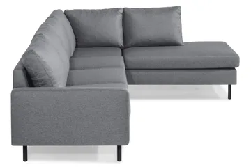 Peppe 4-sits Högervänd L-formad Schäslongsoffa i Tyg - Ljusgrå - Möbler - Vardagsrum - Soffor - Divansoffa & schäslong