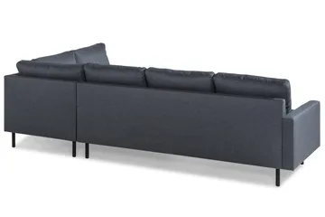 Peppe 4-sits Högervänd L-formad Schäslongsoffa i Tyg - Mörkgrå - Möbler - Vardagsrum - Soffor - Divansoffa & schäslong